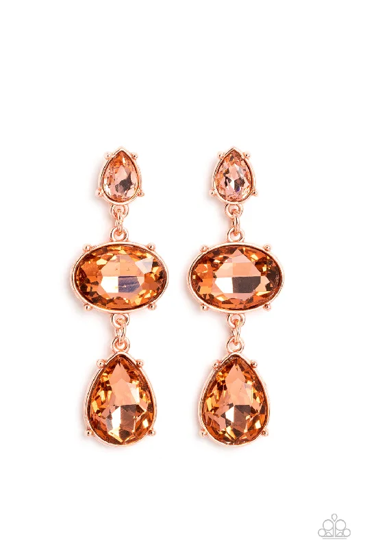 women’s earrings -Royal Appeal - Copper