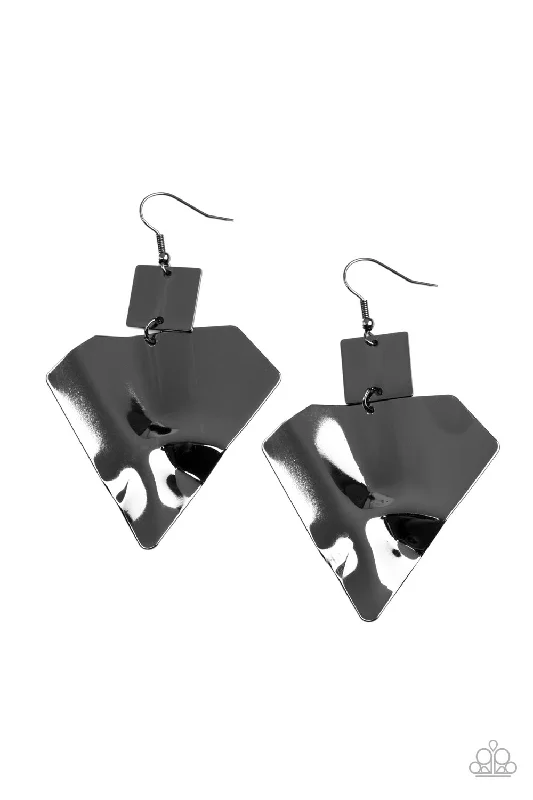 women’s birthstone earrings -Deceivingly Deco - Black