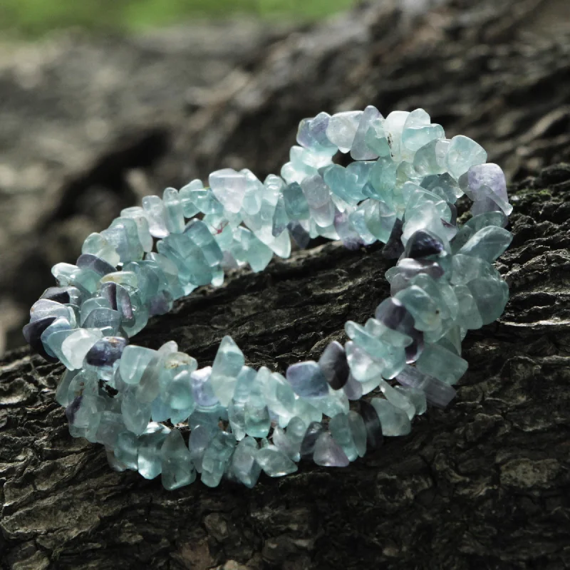 women’s gemstone bangles -Icy Cave Beaded Bracelets