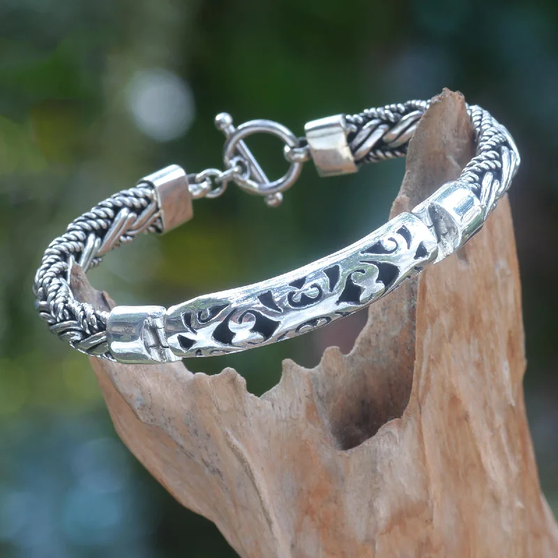 elegant bracelets for women -Telaga Waja River Silver Bracelet