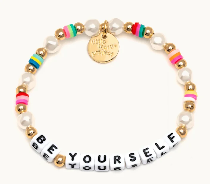 handmade bangles for women -Little Words Project Bracelet - Crystal