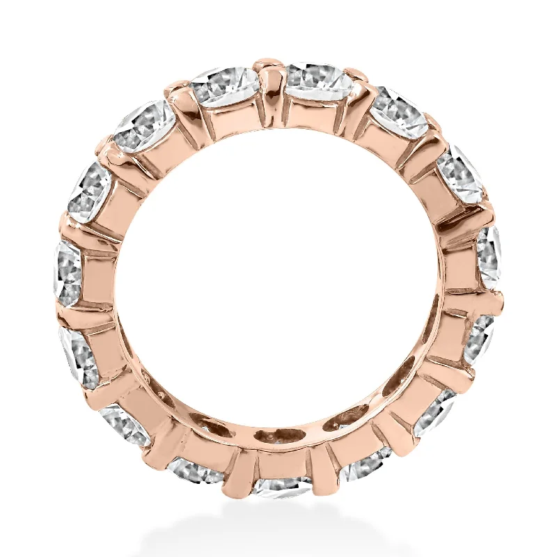 women’s engagement rings with colored stones -5 1/2ct Diamond Eternity Ring Rose Gold