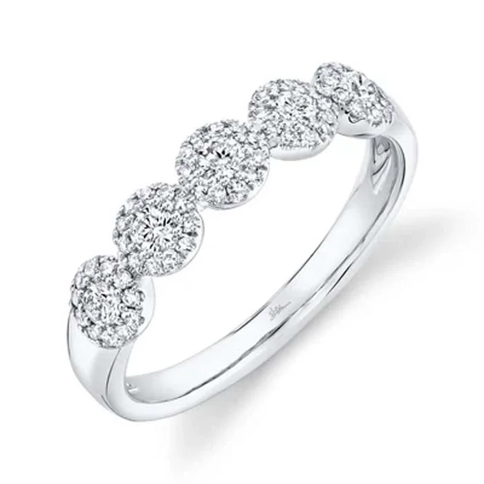 women’s unique gemstone engagement rings -Shy Creation "Eden Collection" .40CTW Diamond Band in 14K White Gold