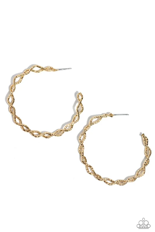 women’s trendy stud earrings -Haute Helix - Gold