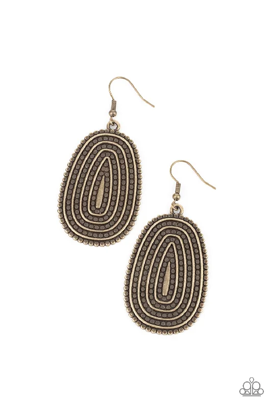 trendy earrings for women -Desert Climate - Brass