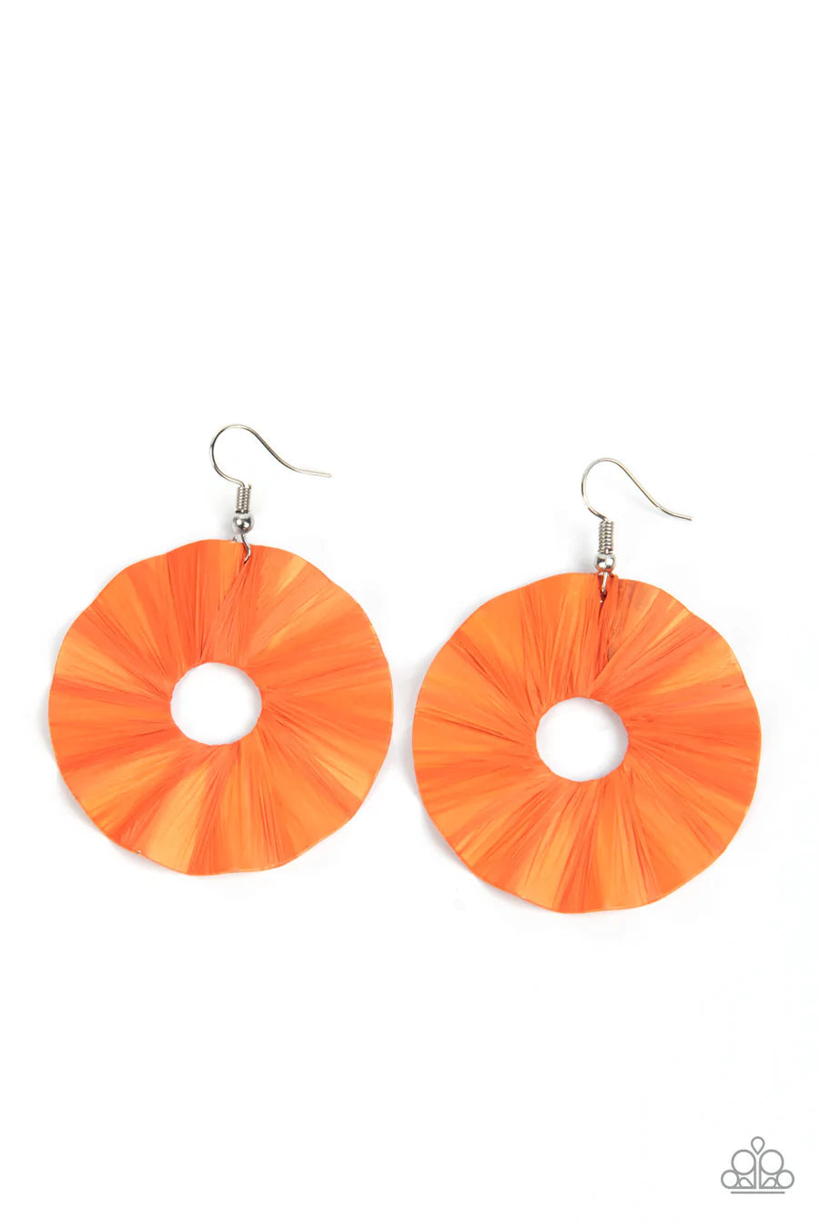 women’s bold earrings -Fan the Breeze - Orange