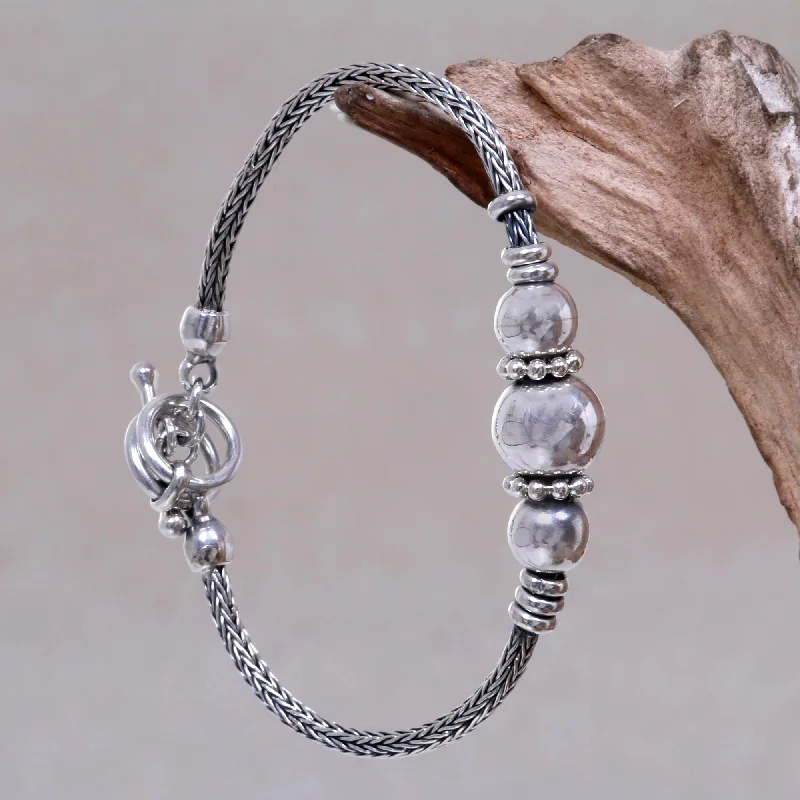 diamond bracelets for women -Naga Trio Silver Chain Bracelet