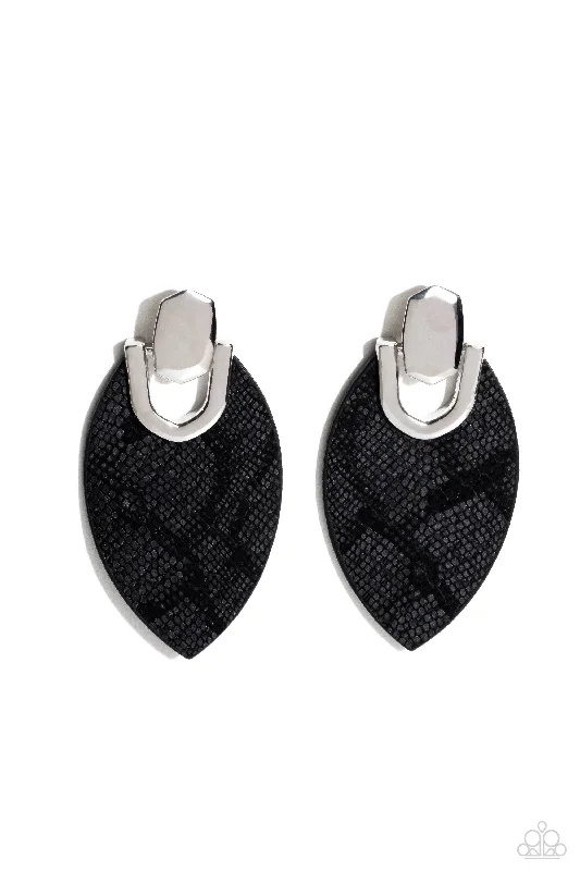 women’s simple gold earrings -Wildly Workable - Black