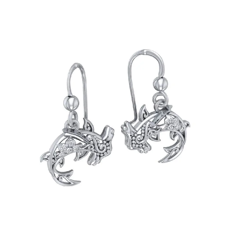 women’s minimalist earrings -Fierce eminence ~ Sterling Silver Hammerhead Shark Filigree Earrings Jewelry TER1713