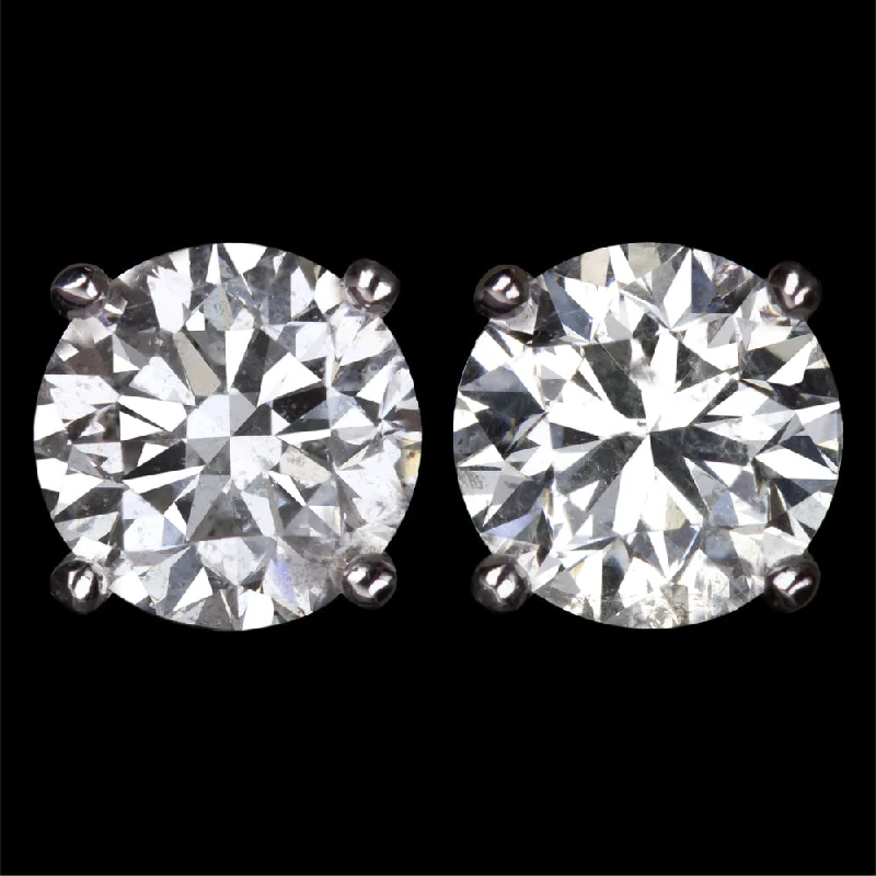 women’s twisted rings -2.5 CARAT G-H SI VERY GOOD CUT DIAMOND STUD EARRINGS ROUND BRILLIANT WHITE GOLD