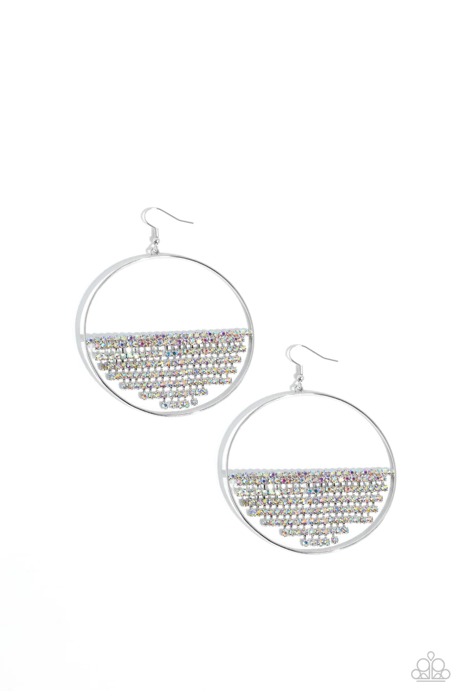 women’s hoop earrings with diamonds -Fierce Fringe - Multi Iridescent