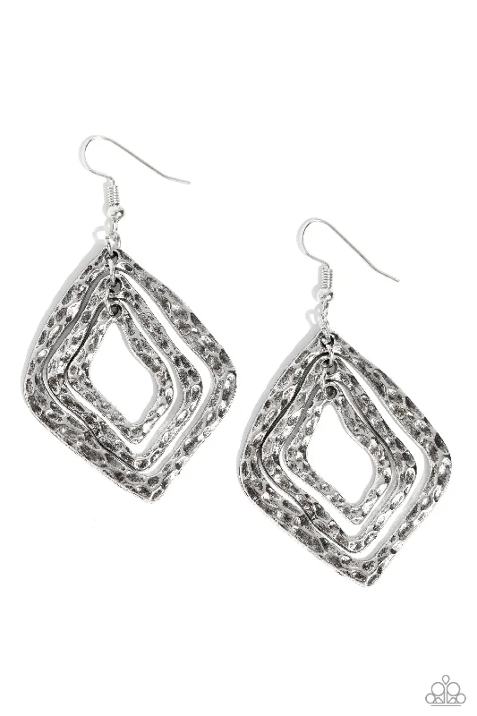 trendy earrings for women -Primitive Performance - Silver