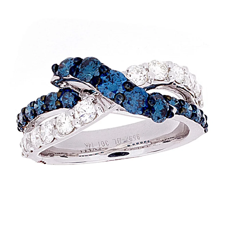 women’s sparkling engagement rings -Blue Diamond Ring