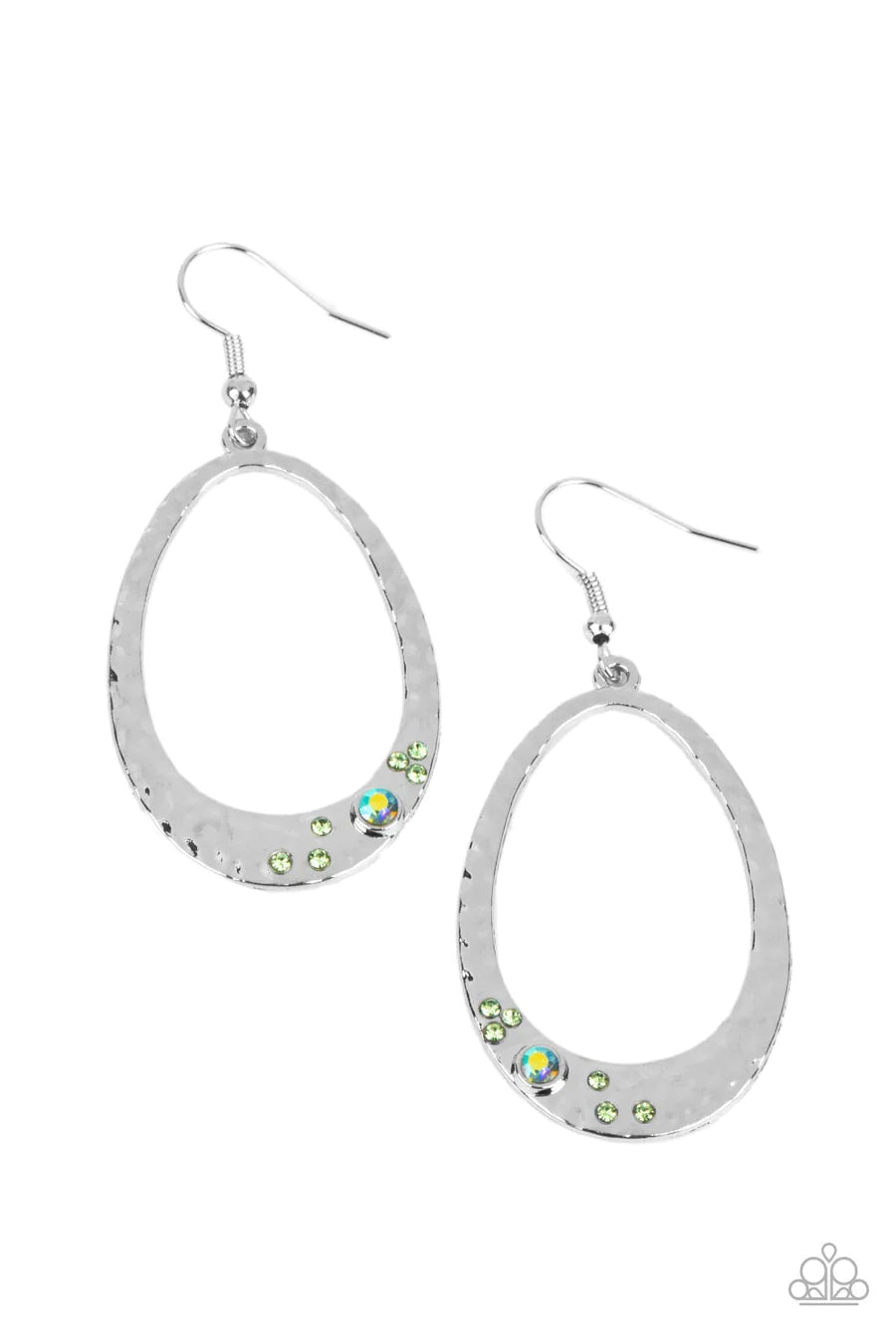 women’s diamond drop earrings -Seafoam Shimmer - Green