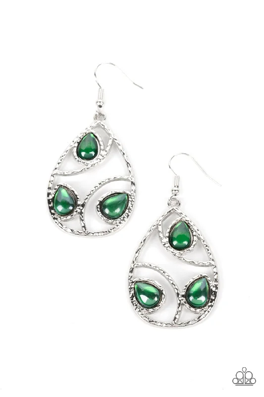 women’s boho earrings -Send the BRIGHT Message - Green