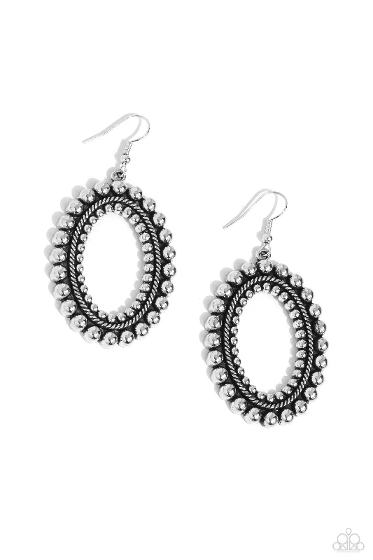 women’s diamond drop earrings -Homestead Hideaway - Silver