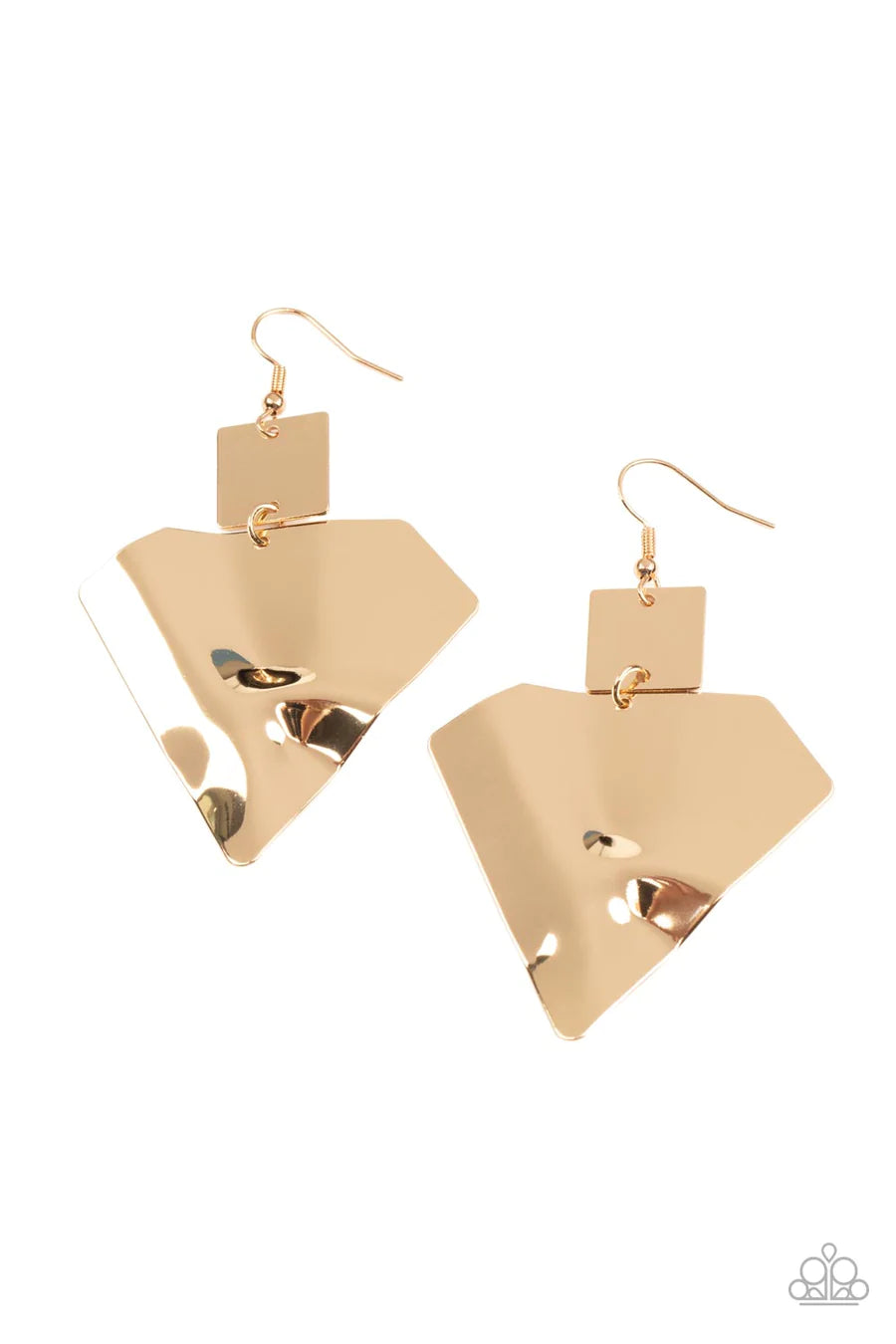 women’s personalized earrings -Deceivingly Deco - Gold