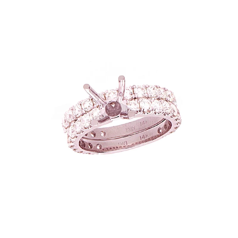 women’s affordable vintage engagement rings -Engagement Ring Set Semi Mount