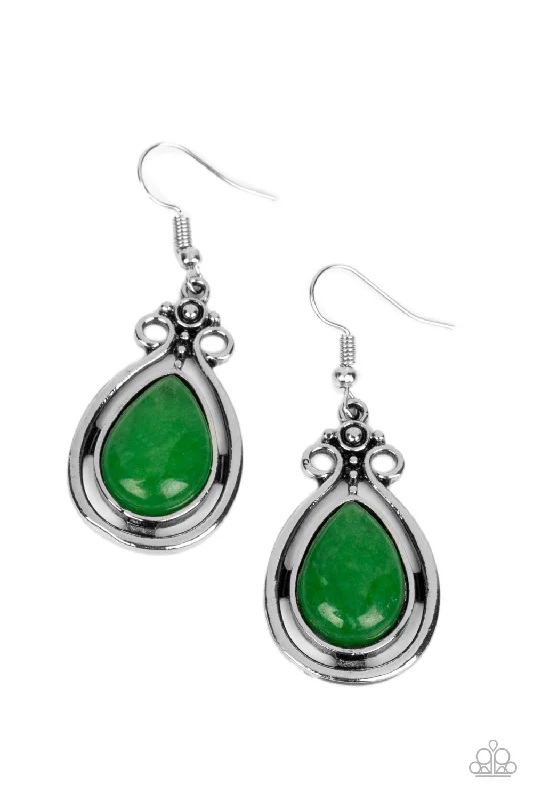 women’s elegant earrings -Mountain Mantra - Green