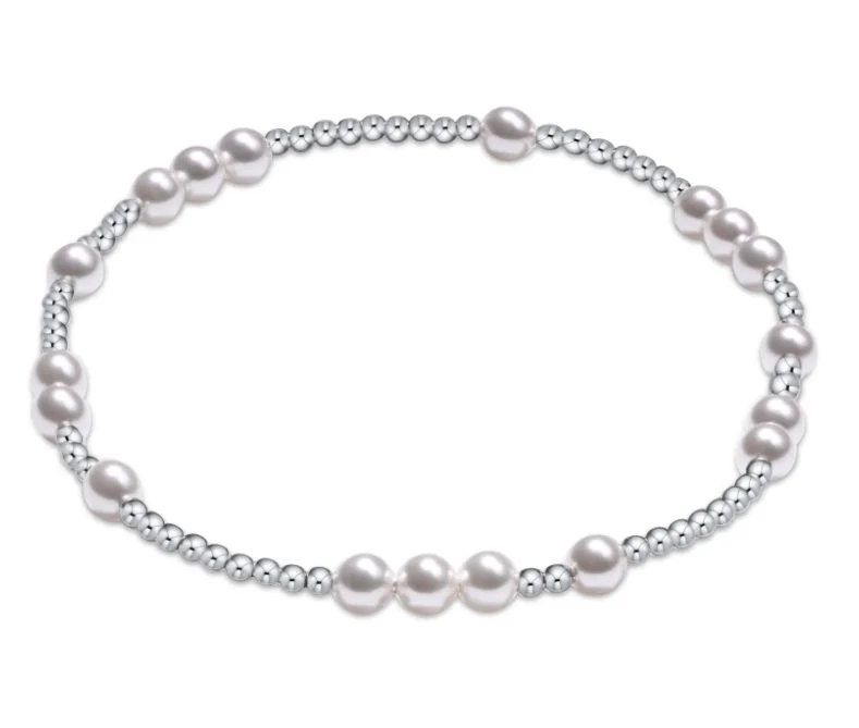 diamond bracelets for women -E Newton Hope Unwritten Bracelet - Sterling Pearl