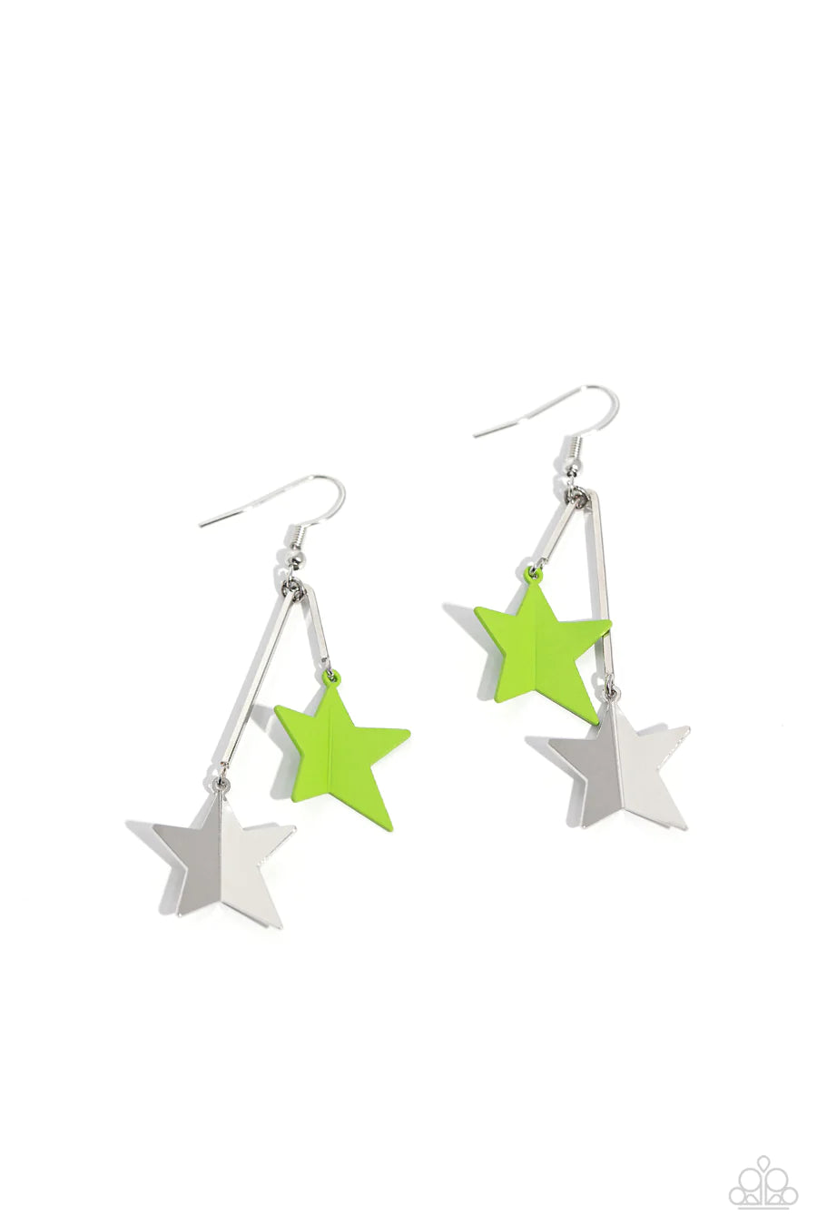 women’s sapphire earrings -Stellar STAGGER - Green