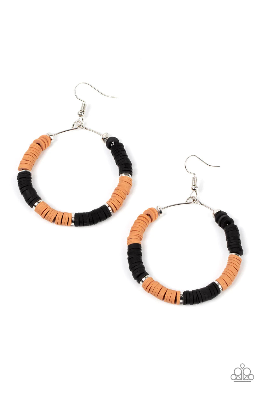 women’s unique gold earrings -Skillfully Stacked - Black