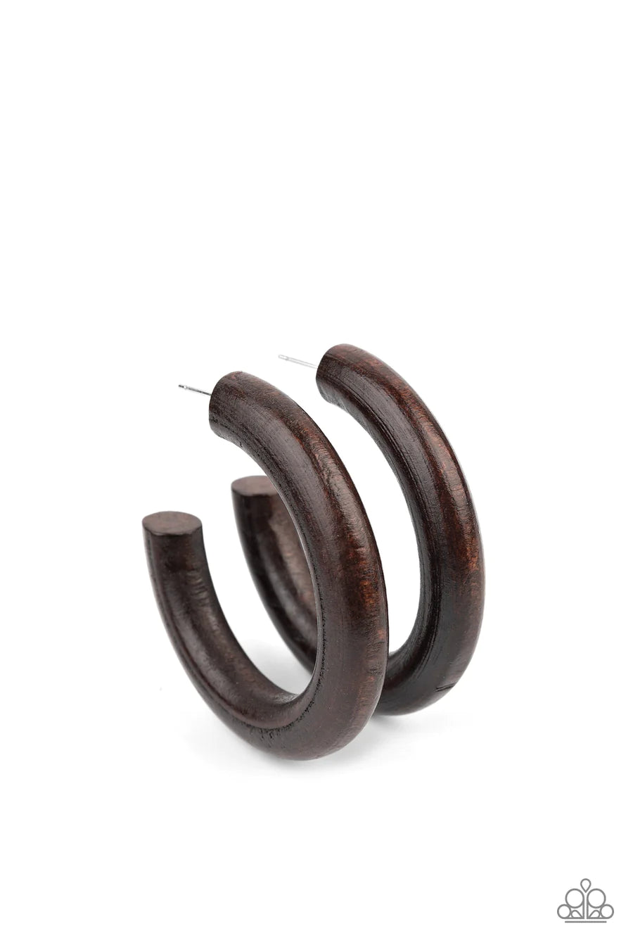 women’s gold hoop earrings -Woodsy Wonder - Brown