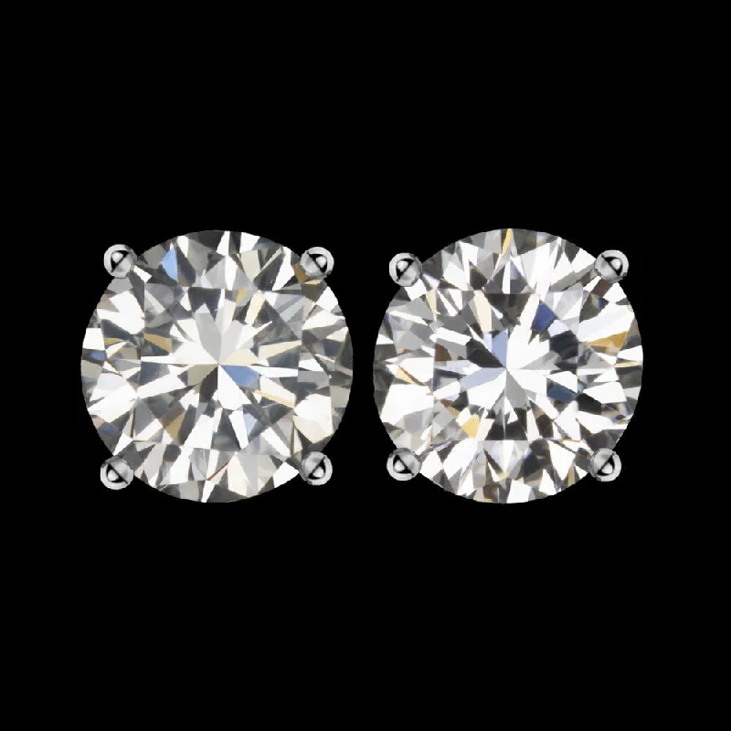 custom rings for women -0.54ct G VS2 DIAMOND STUD EARRINGS ROUND BRILLIANT CUT PAIR ACCENT STONES