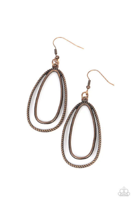 women’s hoop earrings with diamonds -Lend Me Your Lasso - Copper