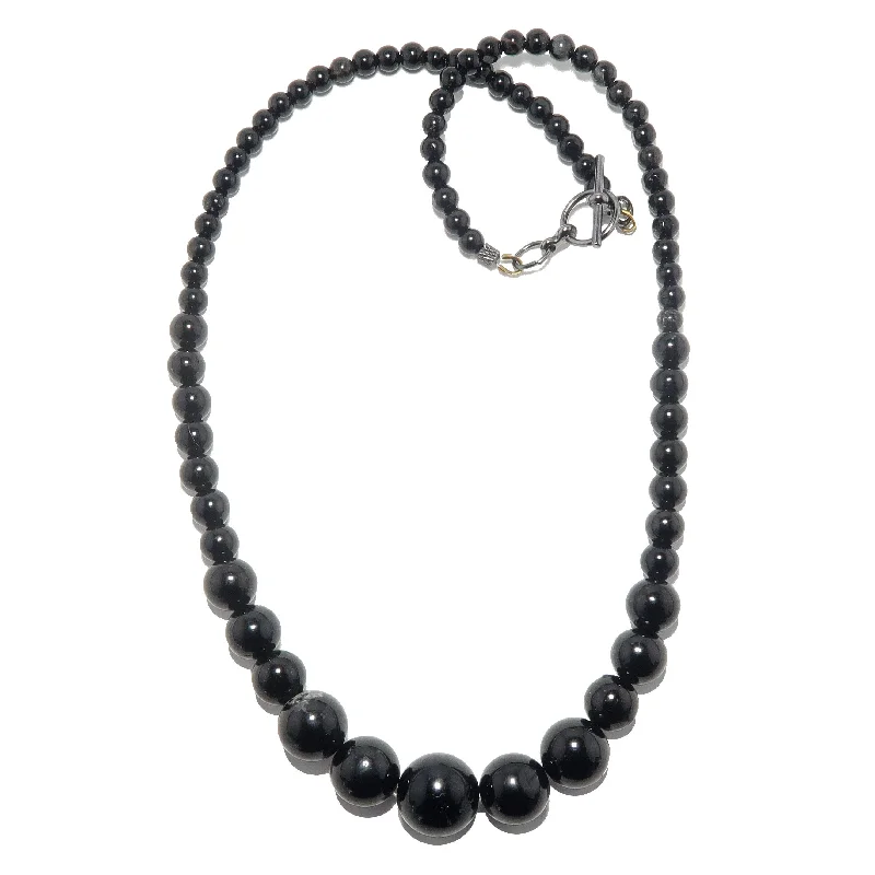 women’s star-shaped necklaces -Black Tourmaline Necklace Full Protection Beads