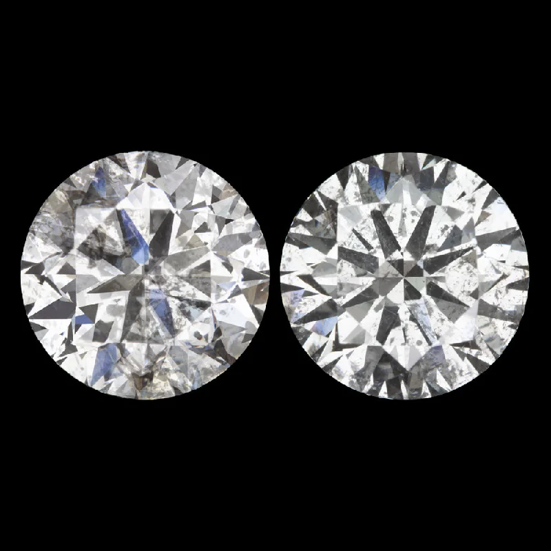 women’s elegant diamond rings -4.08c NATURAL DIAMOND STUD EARRINGS VERY GOOD ROUND BRILLIANT CUT PAIR LOOSE 4ct