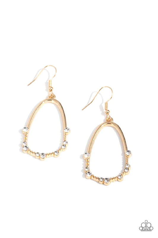 women’s diamond hoop earrings -Ready Or YACHT - Gold