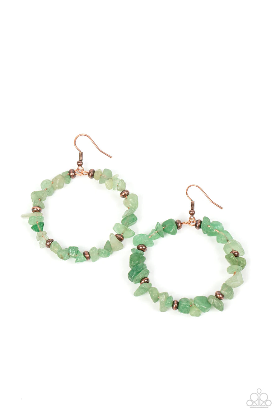 women’s colorful gemstone earrings -Mineral Mantra - Green