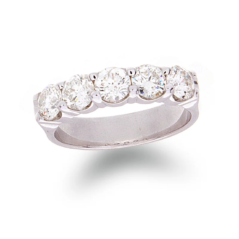 women’s solitaire engagement rings -Five Diamond Band 1 1/2 carats.