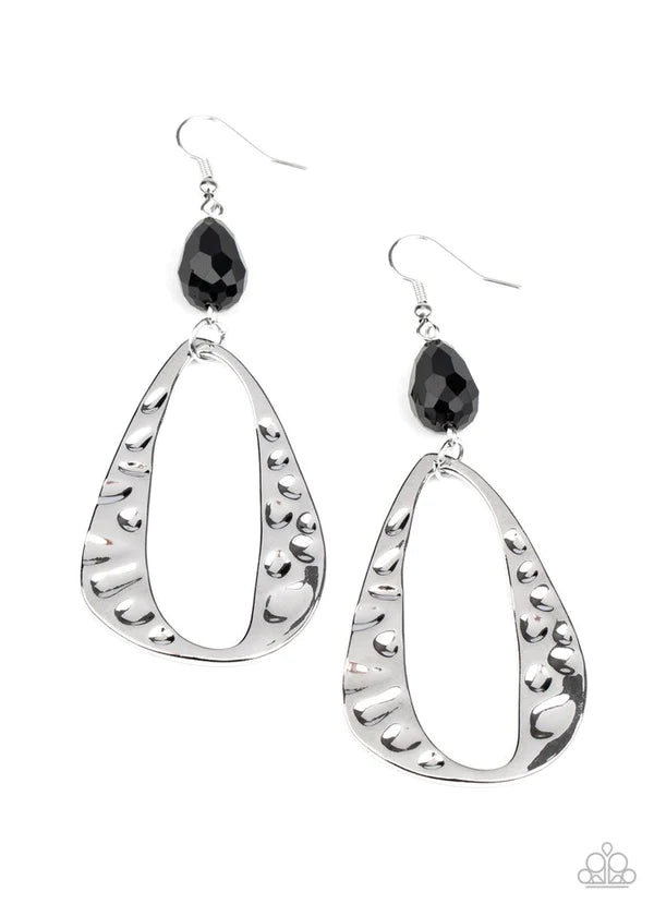 women’s oversized earrings -Enhanced Elegance - Black