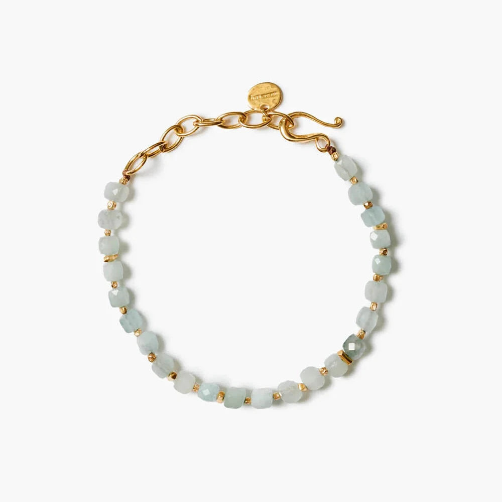 bohemian bangles for women -Chan Luu Joya Bracelet Aquamarine