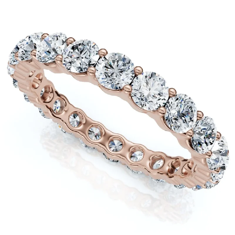 women’s unique engagement rings -2ct Diamond Eternity Ring Rose Gold