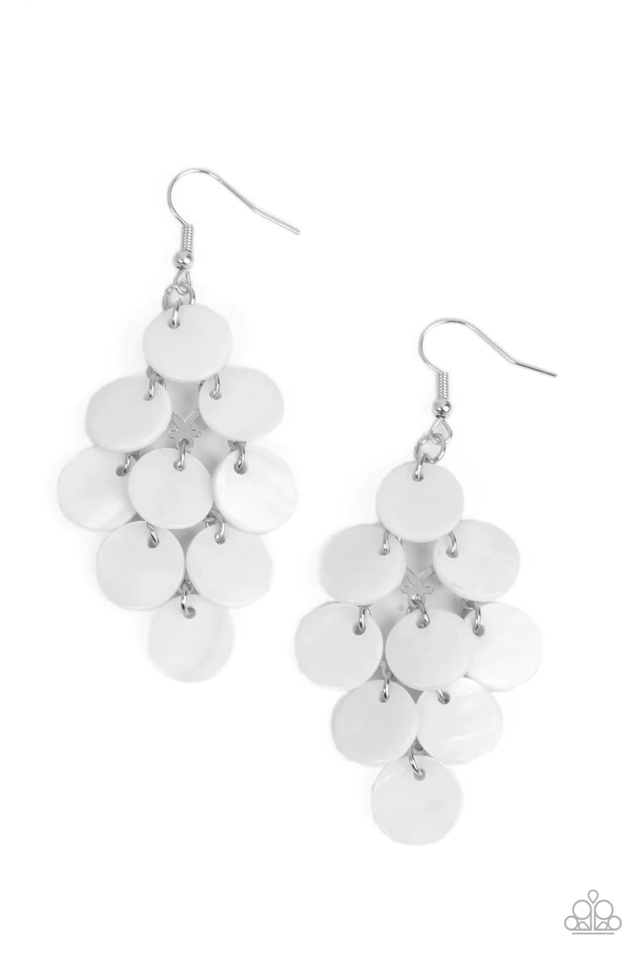 women’s personalized earrings -Tropical Tryst - White