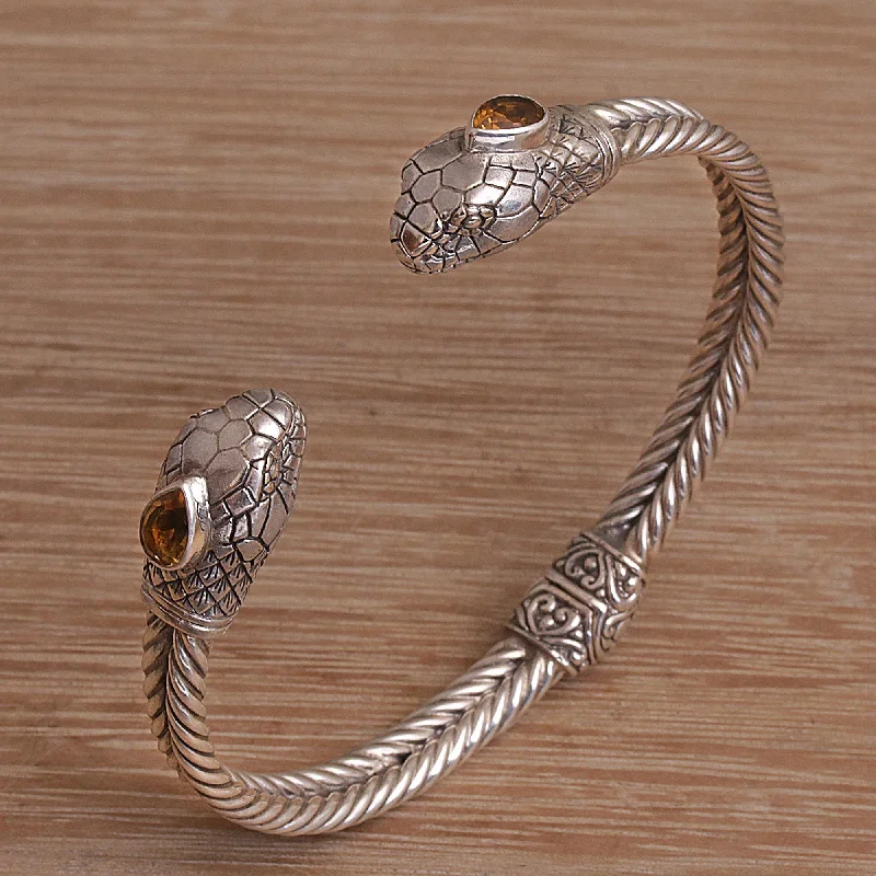 affordable bangles for women -Snake Siblings Cuff Bracelet