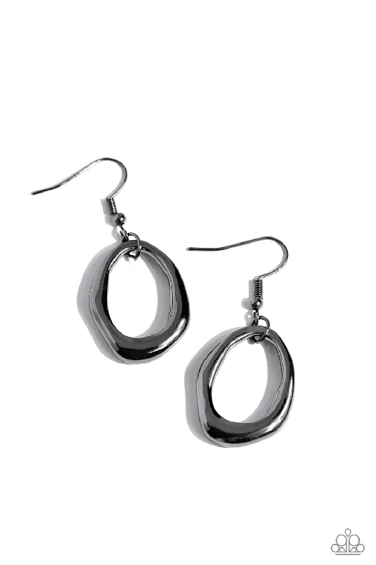 women’s boho earrings -Asymmetrically Artisan - Black