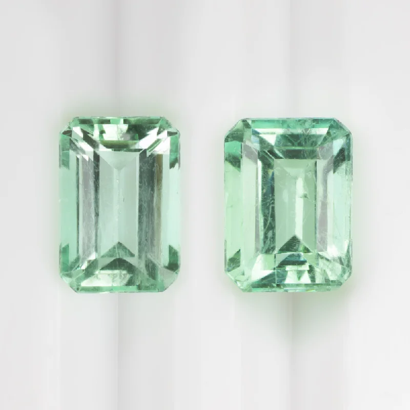 women’s diamond cocktail rings -NATURAL EMERALD MATCHING PAIR STUD DROP EARRINGS 2.88ct LOOSE GREEN EARTH MINED