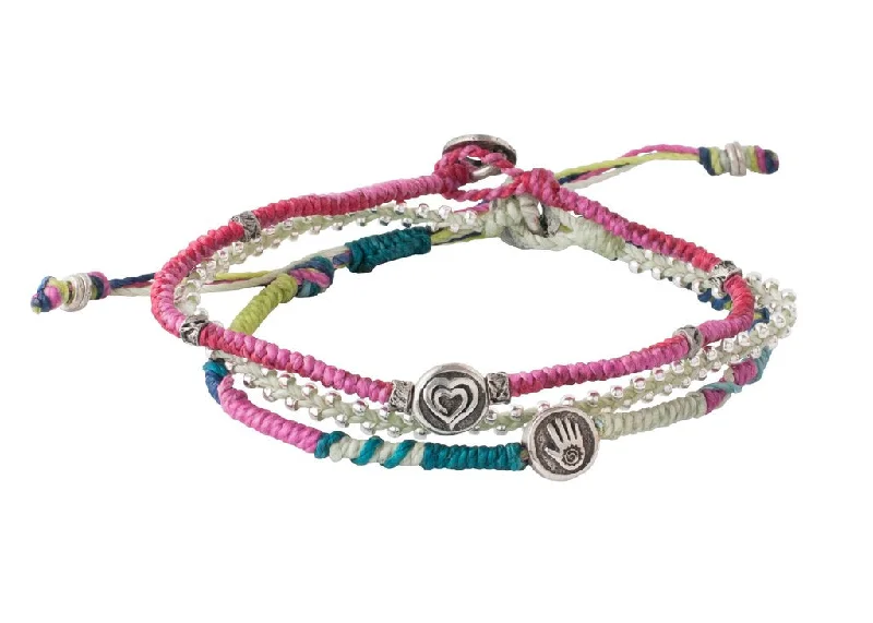 gemstone charm bracelets -New World Bracelet Set