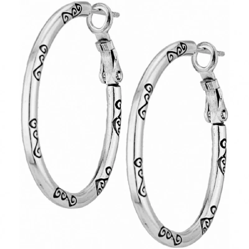 women’s trendy gold earrings -Oval Hoop Charm Earrings