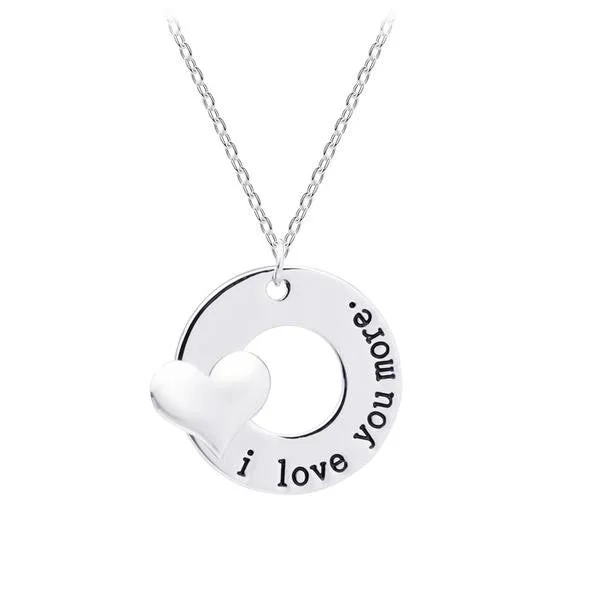 women’s classic pendant necklaces -I Love You More - Pendant Necklace