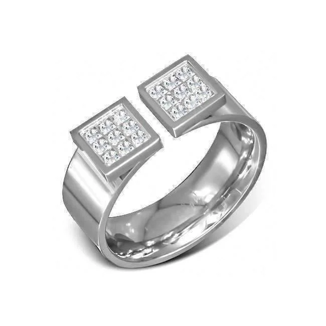 women’s long necklaces -Diamond Pave Omega Ring