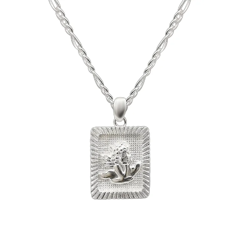 women’s gemstone necklaces -Angel Pendant Necklace | Silver