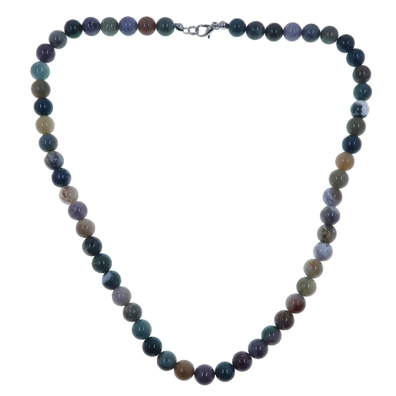 women’s diamond pendant necklaces -Fancy Jasper Necklace Beaded Play of Colors