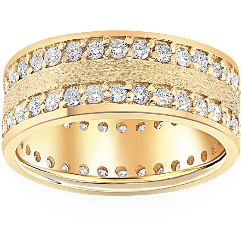 women’s engagement rings with diamonds -1 1/2ct Channel Set Diamond Eternity Ring Yellow Gold