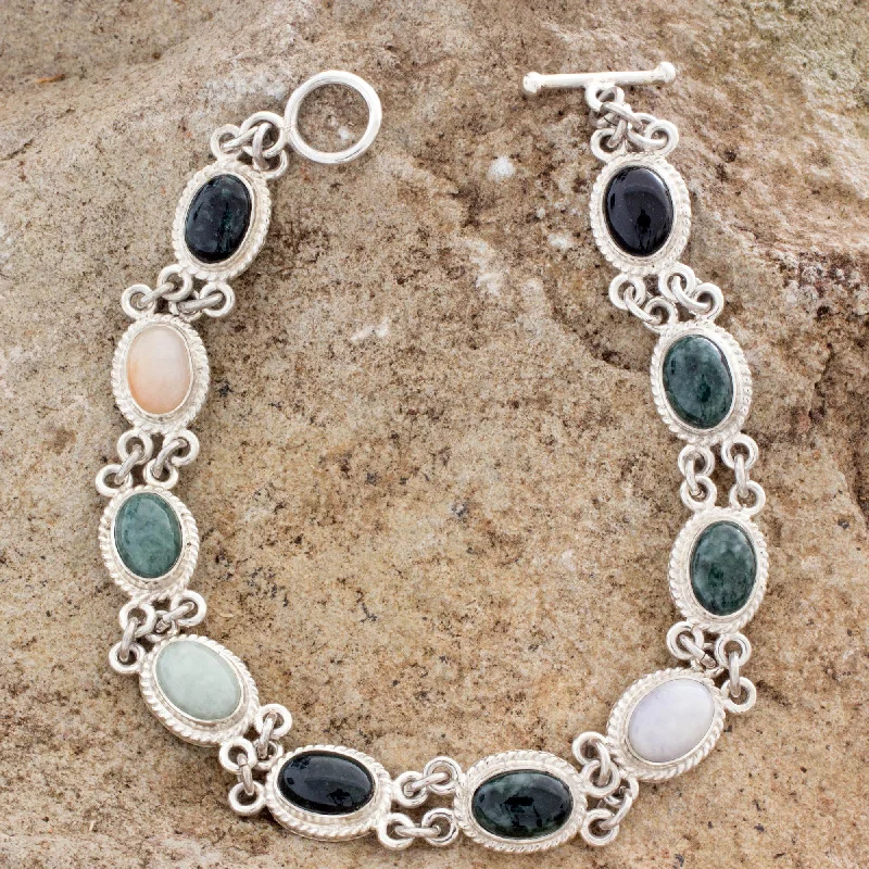 women’s charm bracelets -Jocotenango Jade and Yellow Quartz Bracelet