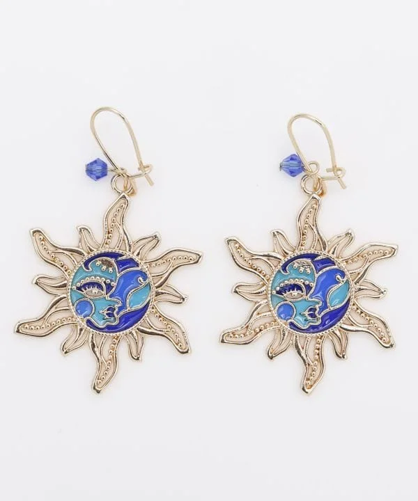 women’s birthstone earrings -Sun Moon Earrings